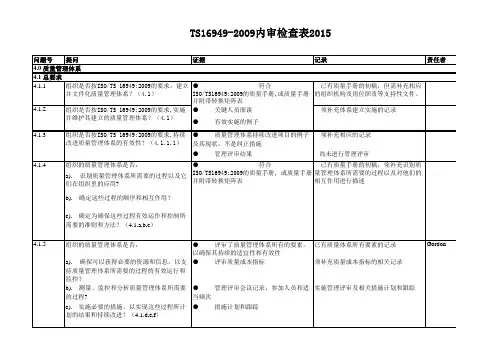 ts16949内审检查表(所有点都齐全).xls