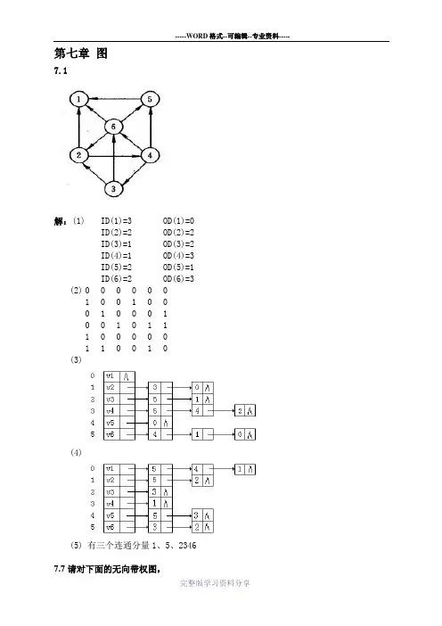 第七章---图