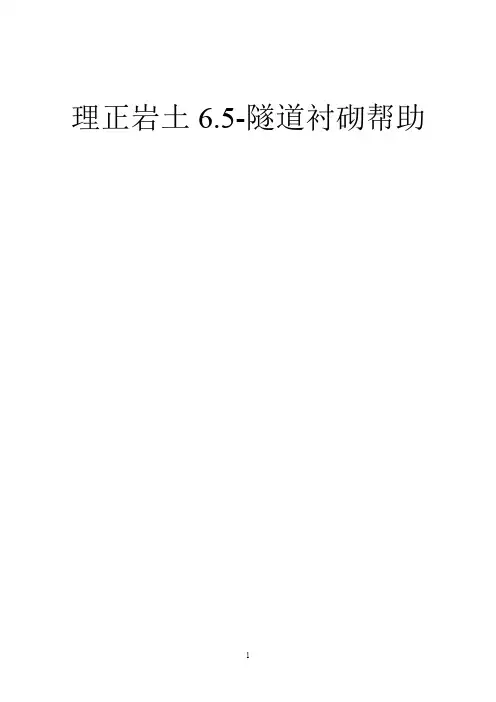 理正岩土6.5-衬砌设计软件