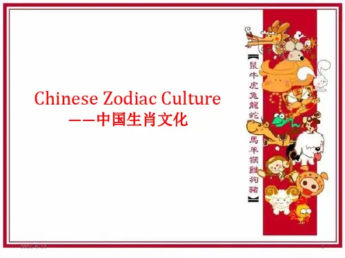中国生肖文化英语演讲