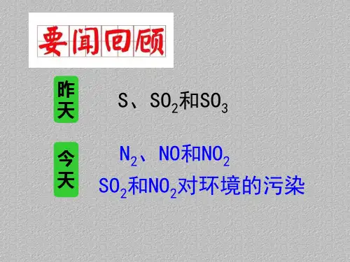 人教版化学必修一第四章第三节硫和氮的氧化物(二)最新课件PPT