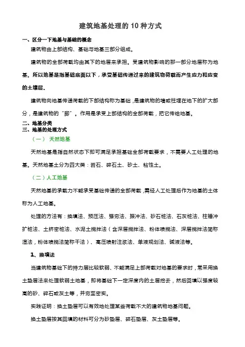 建筑地基处理的10种方式