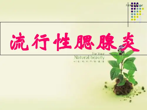2018流行性腮腺炎患者的护理PPT演示课件