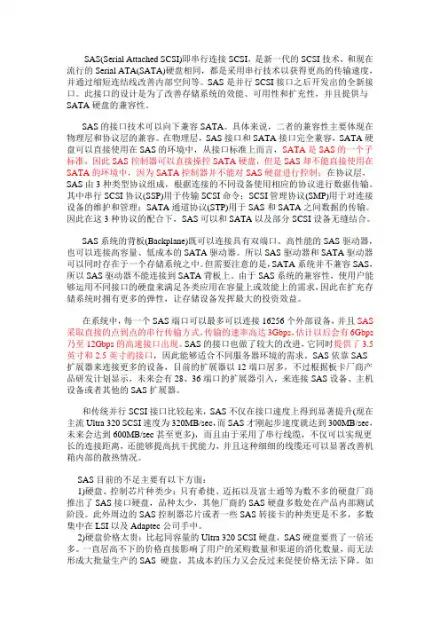 SAS硬盘驱动器