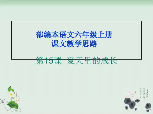 部编版夏天里的成长ppt