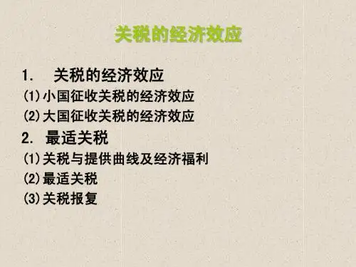 关税的经济效应