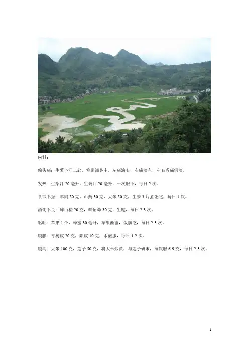 1000种有效偏方