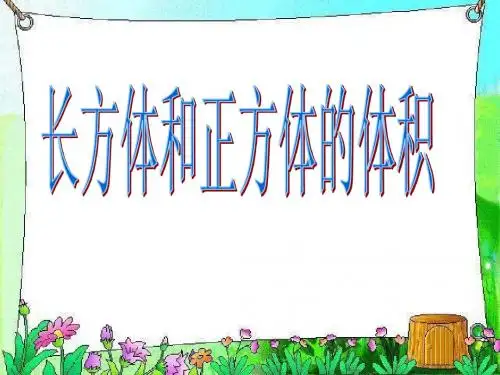 长方体和正方体体积2
