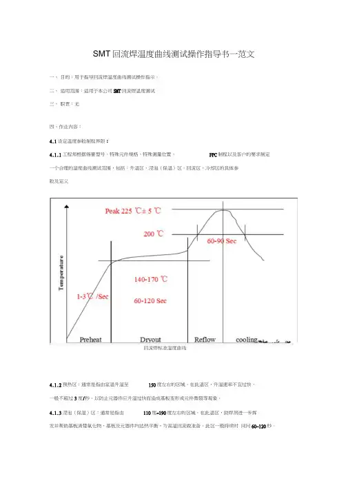 SMT回流焊温度曲线测试操作指导书—范文