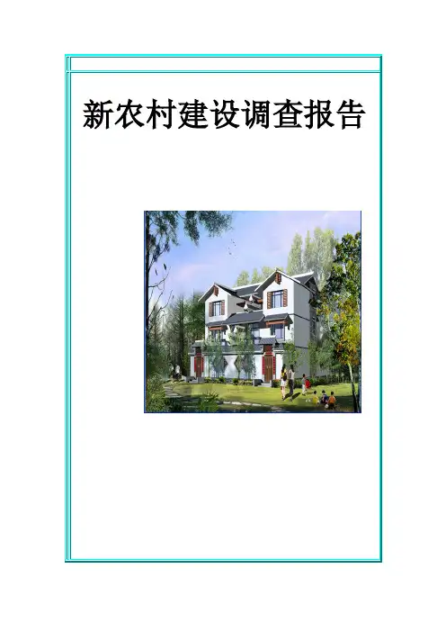 新农村建设调查报告