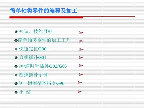 简单轴类零件的编程及加工共20页