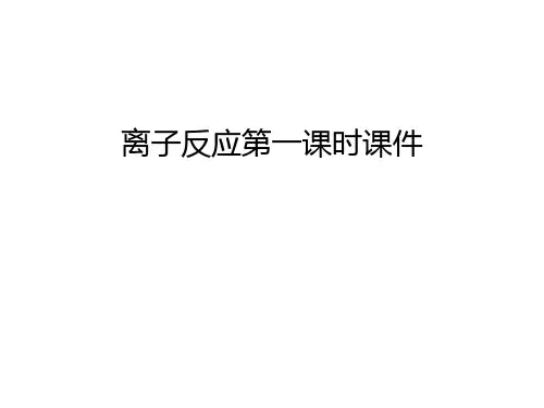 离子反应第一课时课件学习资料