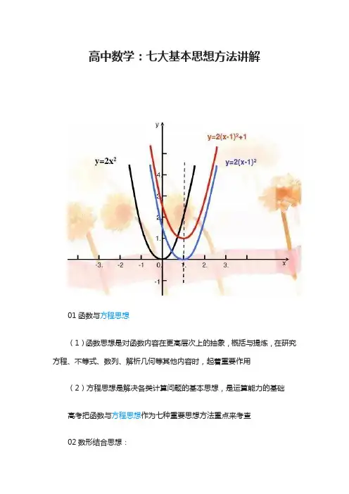 高中数学：七大基本思想方法讲解