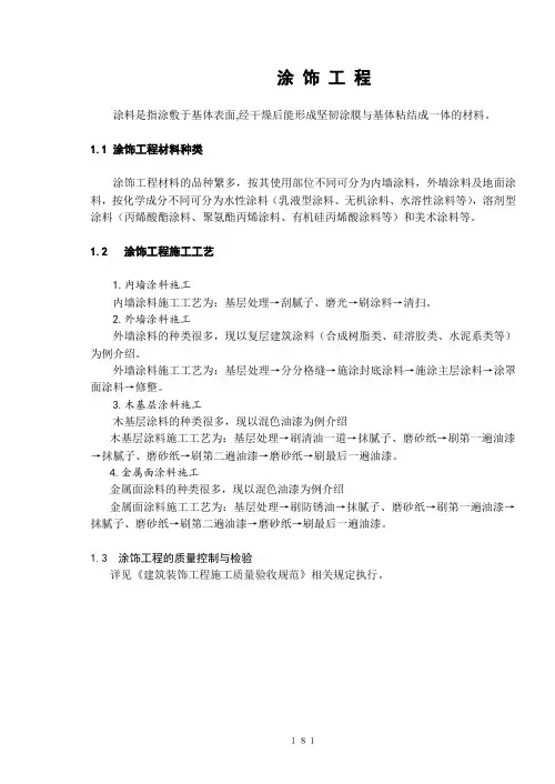 涂 饰 工 程