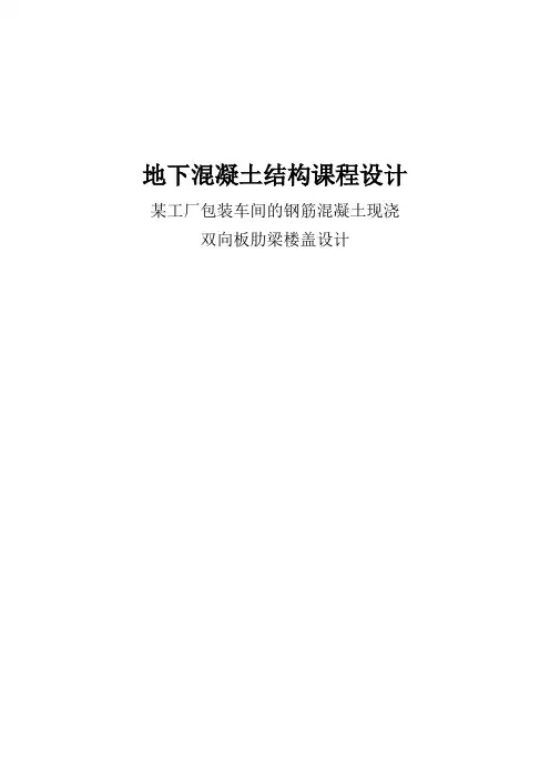 梁板结构计算书