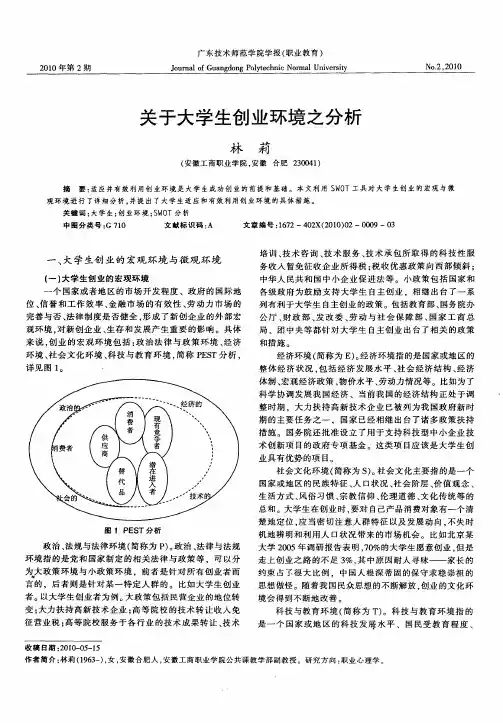 关于大学生创业环境之分析