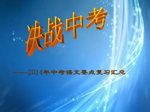 中考语文复习汇总
