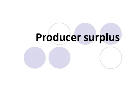 Producer surplus