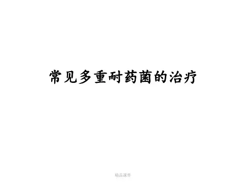 常见多重耐药菌的治