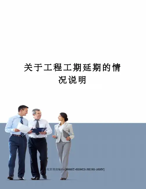 关于工程工期延期的情况说明