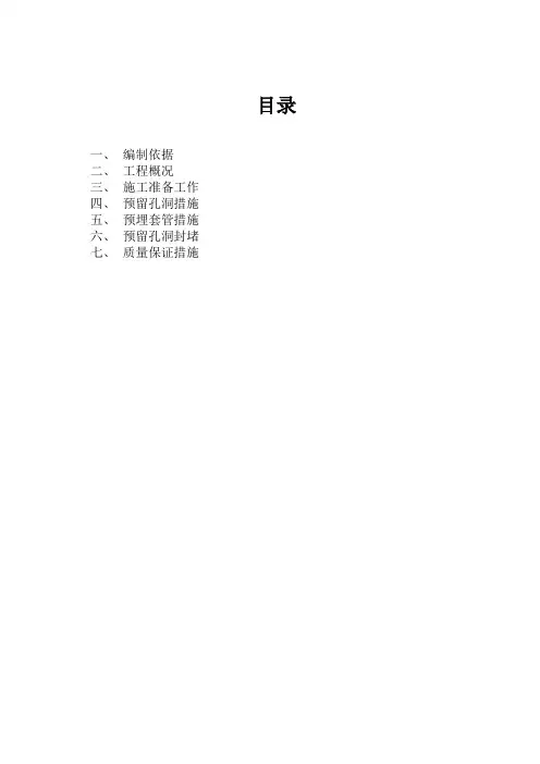 预留洞施工方案