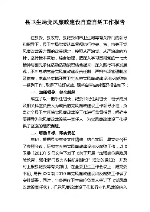 自查自纠报告 4