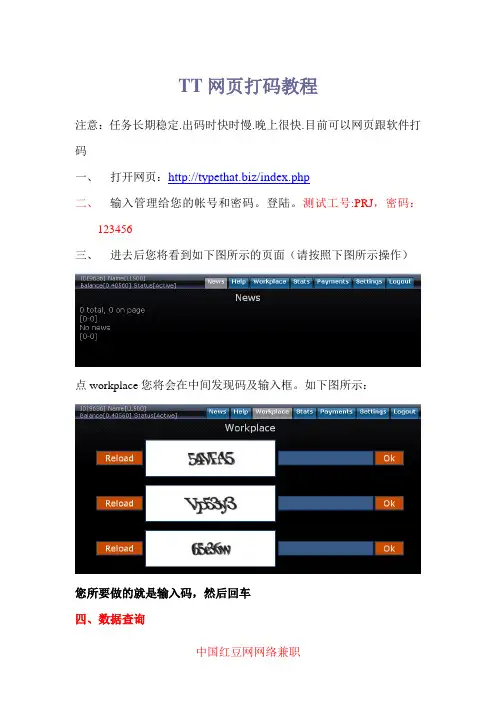 TT网页打码教程