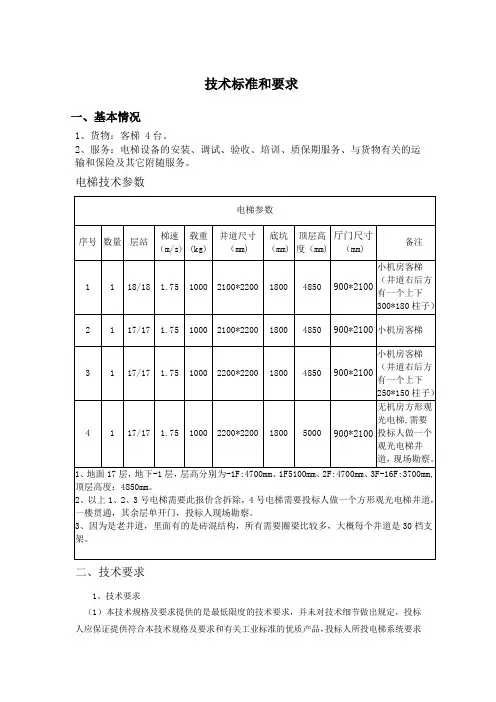技术标准和要求 4