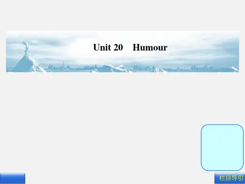高三英语 一轮复习 Unit 20 Humour课件 大纲人教版