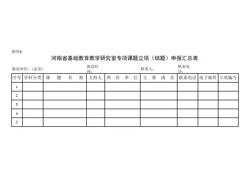河南群文专项课题申报模板