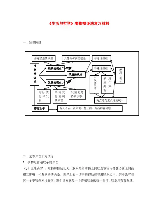高中政治 《生活与哲学》唯物辩证法复习 新人教版必修4