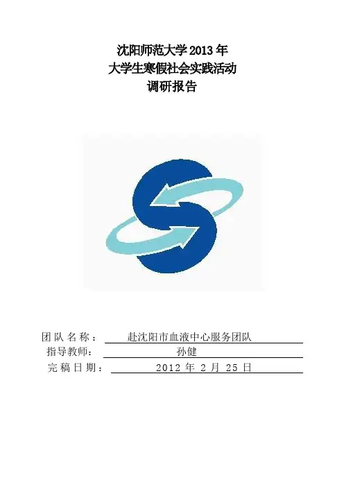 寒假社会实践调研报告