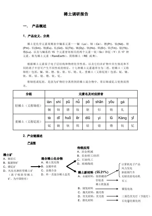 中国稀土调研报告