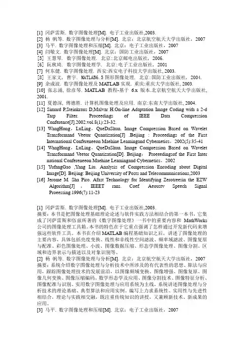 图像增强参考文献