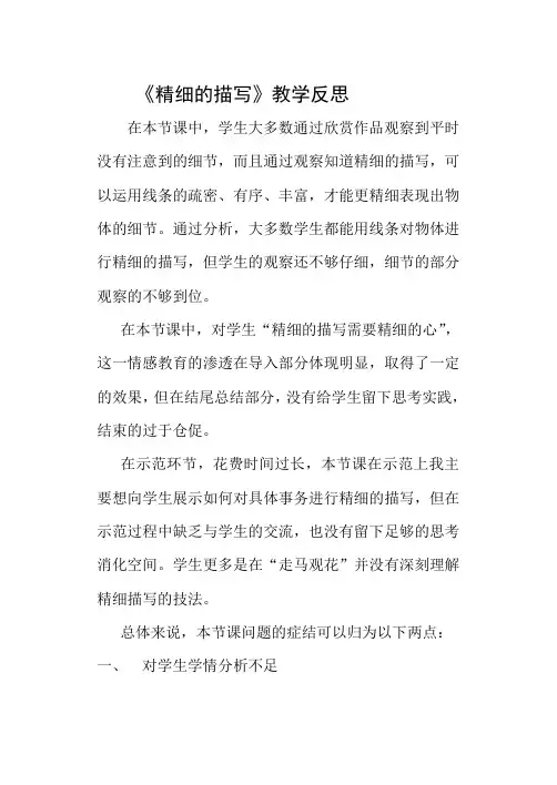 精细的描写