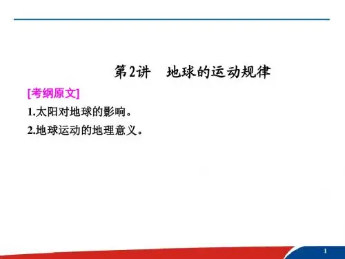 高考地理复习PPT课件：地球的运动规律
