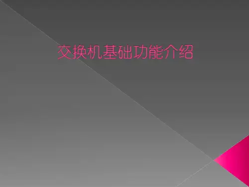 交换机基础功能介绍