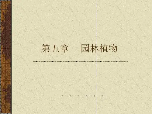 景观概论第五章园林植物