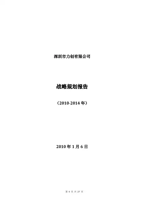 战略规划报告(参考)