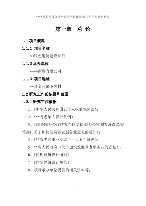 养老院可行性研究报告