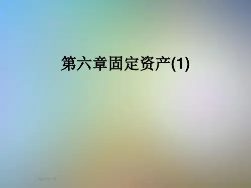 第六章固定资产(1)