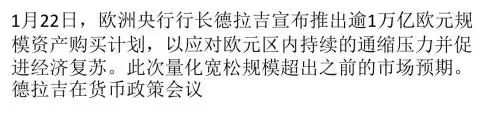 欧版量化宽松如期推出