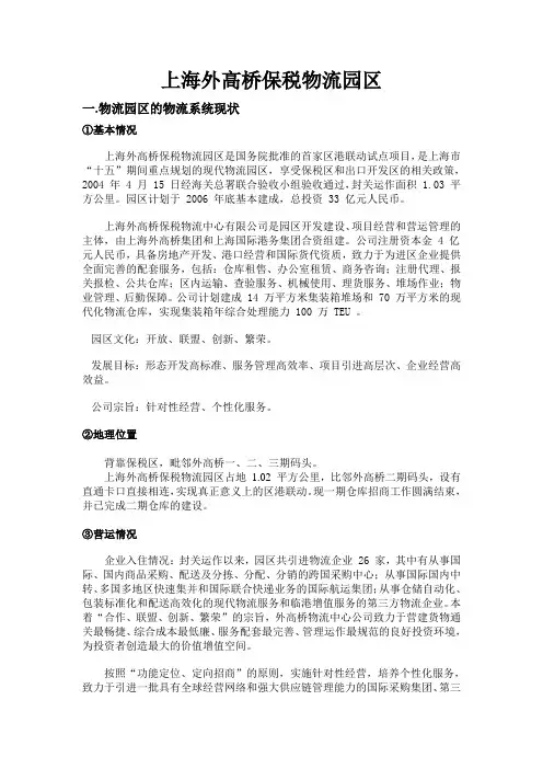 上海外高桥保税物流园区