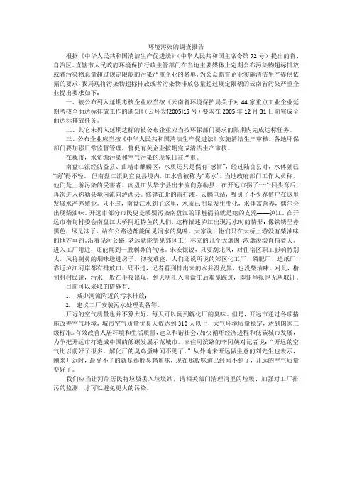 环境调查报告 2