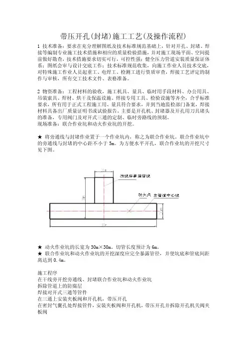 带压开孔(封堵)工艺流程