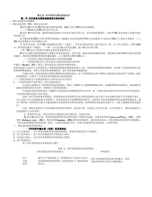 对外贸易与国际直接投资