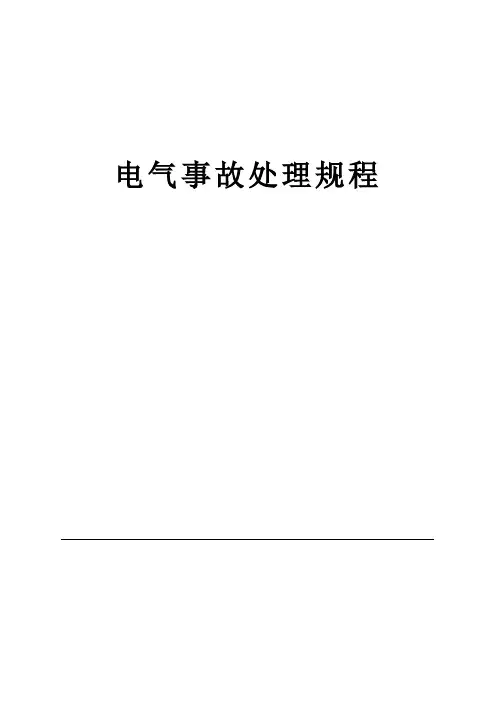 电气事故处理规程 3
