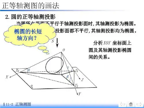 正等轴测图圆的画法