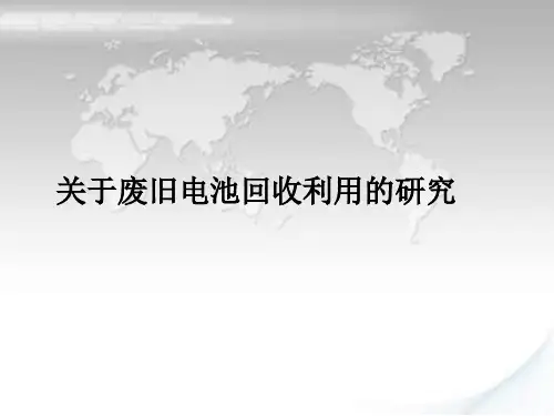 《废旧电池的回收与利用》PPT资料