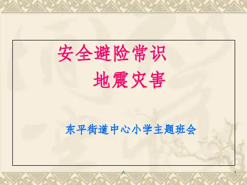 防震主题班会PPT